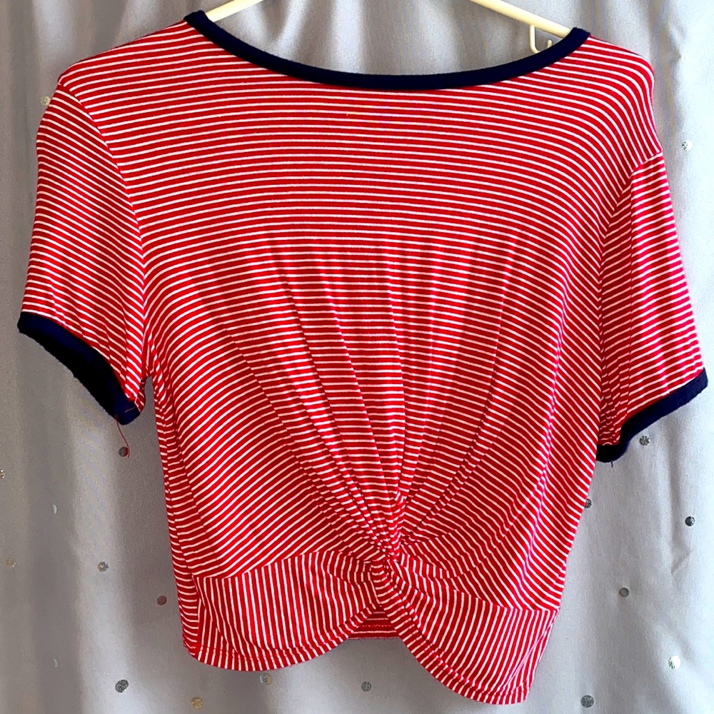 Cropped Red, White, & Blue T-Shirt.